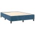 Estructura de cama box spring terciopelo azul oscuro 140x190