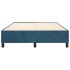 Estructura de cama box spring terciopelo azul oscuro 140x190