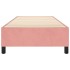 Estructura de cama box spring terciopelo rosa 100x200