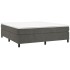 Estructura de cama box spring terciopelo gris oscuro 200x200