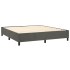 Estructura de cama box spring terciopelo gris oscuro 200x200