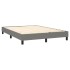 Estructura de cama box spring tela gris oscuro 140x200