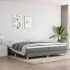 Estructura de cama box spring tela gris oscuro 200x200