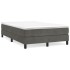 Estructura de cama box spring terciopelo gris oscuro 120x200