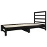 Sofá cama extraíble madera maciza de pino negro 2x(90x190)