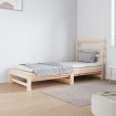 Sofá cama extraíble madera maciza de pino 2x(90x190) cm