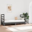 Sofá cama extraíble madera maciza de pino gris 2x(90x190) cm