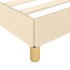 Estructura de cama con cabecero de tela color crema 90x190