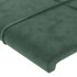 Estructura cama con cabecero terciopelo verde oscuro 90x200