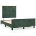 Estructura cama con cabecero terciopelo verde oscuro 120x200