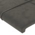 Estructura cama con cabecero terciopelo gris oscuro 200x200