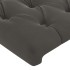 Estructura cama con cabecero terciopelo gris oscuro 100x200