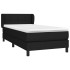 Cama box spring con colchón tela negro 90x190