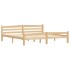 Estructura de cama de madera maciza de pino 200x200