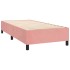 Cama box spring con colchón terciopelo rosa 100x200