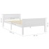 Estructura de cama de madera maciza de pino blanca 90x200