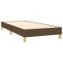 Cama box spring con colchón tela marrón oscuro 80x200