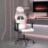 Silla gaming cuero sintético blanco y