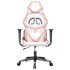 Silla gaming cuero sintético blanco y