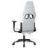 Silla gaming cuero sintético blanco y