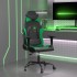 Silla gaming cuero sintético negro y