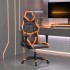 Silla gaming cuero sintético negro y