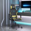 Silla gaming tela verde claro y negro