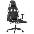 Silla gaming con reposapiés cuero sintético negro