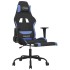 Silla gaming con reposapiés tela negro y