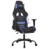 Silla gaming con reposapiés tela negro y