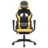 Silla gaming con reposapiés cuero sintético negro