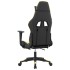 Silla gaming con reposapiés cuero sintético negro