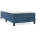 Cama box spring con colchón terciopelo azul oscuro 90x200