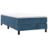 Cama box spring con colchón terciopelo azul oscuro 90x200