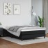 Cama box spring con colchón cuero sintético negro