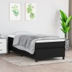 Cama box spring con colchón tela negro 90x190 cm