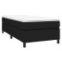 Cama box spring con colchón tela negro 90x190