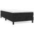 Cama box spring con colchón cuero sintético negro 90x190