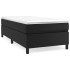 Cama box spring con colchón cuero sintético negro 100x200