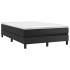 Cama box spring con colchón cuero sintético negro 120x200