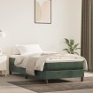 Cama box spring con colchón terciopelo verde oscuro 100x200 cm