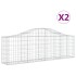 Cestas gaviones 2 uds forma de arco hierro 200x30x60/80