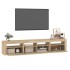 Mueble de TV con luces LED roble Sonoma 210x35x40