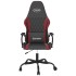 Silla gaming cuero sintético negro y rojo vino