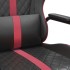 Silla gaming cuero sintético negro y rojo vino