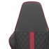 Silla gaming cuero sintético negro y rojo vino