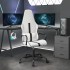 Silla gaming cuero sintético blanco y