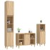 Set de muebles de baño 3 pzas madera contrachapada roble