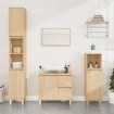 Set de muebles de baño 3 pzas madera contrachapada roble sonoma