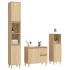 Set de muebles de baño 3 pzas madera contrachapada roble